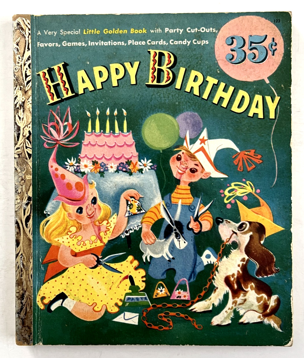 HAPPY BIRTHDAY w/ Uncut Activities ~ children’s “A” ed. Little Golden Book #123