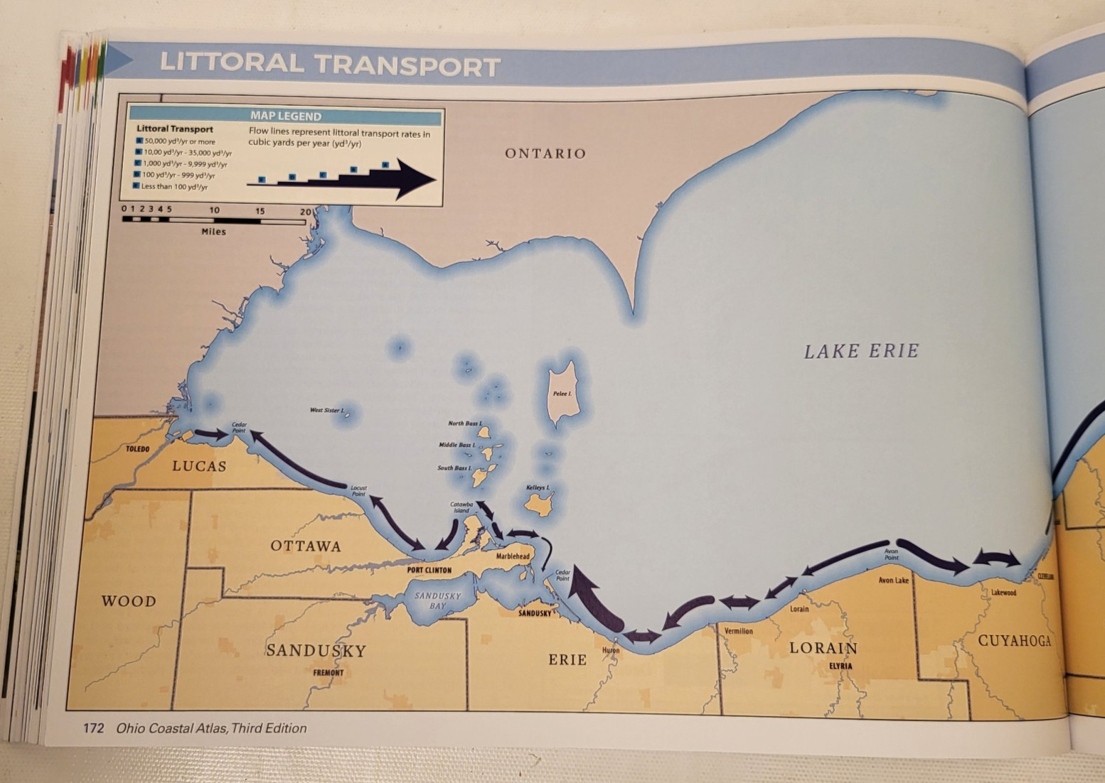 Ohio Coastal Atlas – 2018 3rd Ed. Illustrated Color Map Book – VGC!