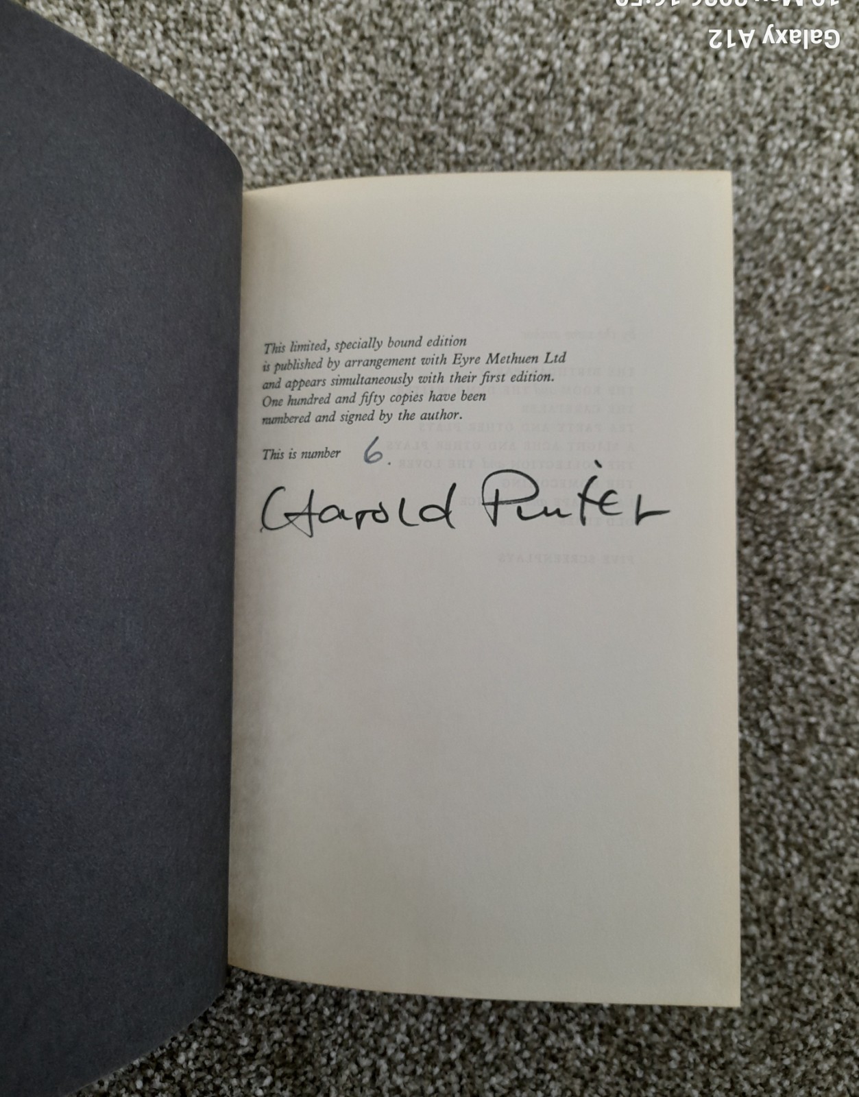*SIGNED 1ST EDITION* Harold Pinter, No Man’s Land, Hardback, Karnac 1975