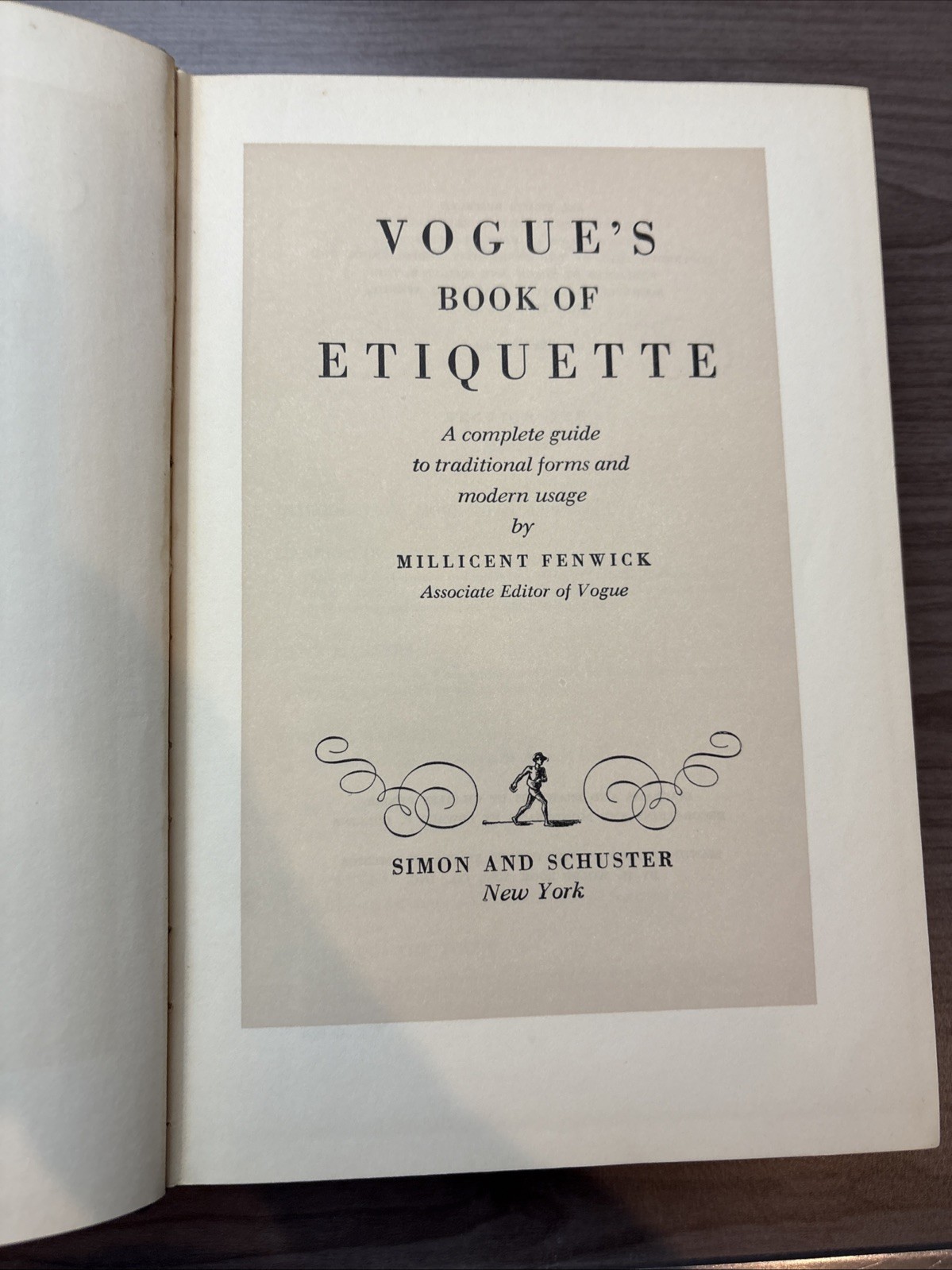 Vogue’s Book of Etiquette, by Millicent Fenwick, 1948, 1st Ed 3rd Print