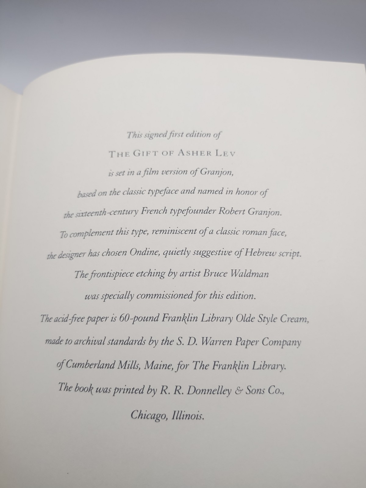 Franklin Library The Gift of Asher Lev by Chaim Potok Leather Signed 1st Edition