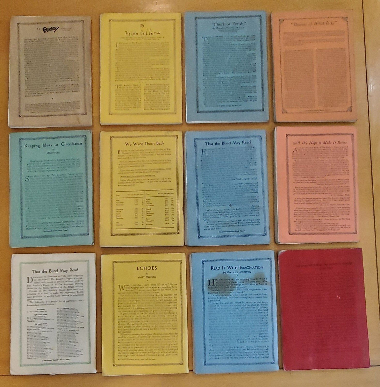 Lot of 12 – 1933 Reader’s Digests 12 Months, Entire Year FREE Shipping