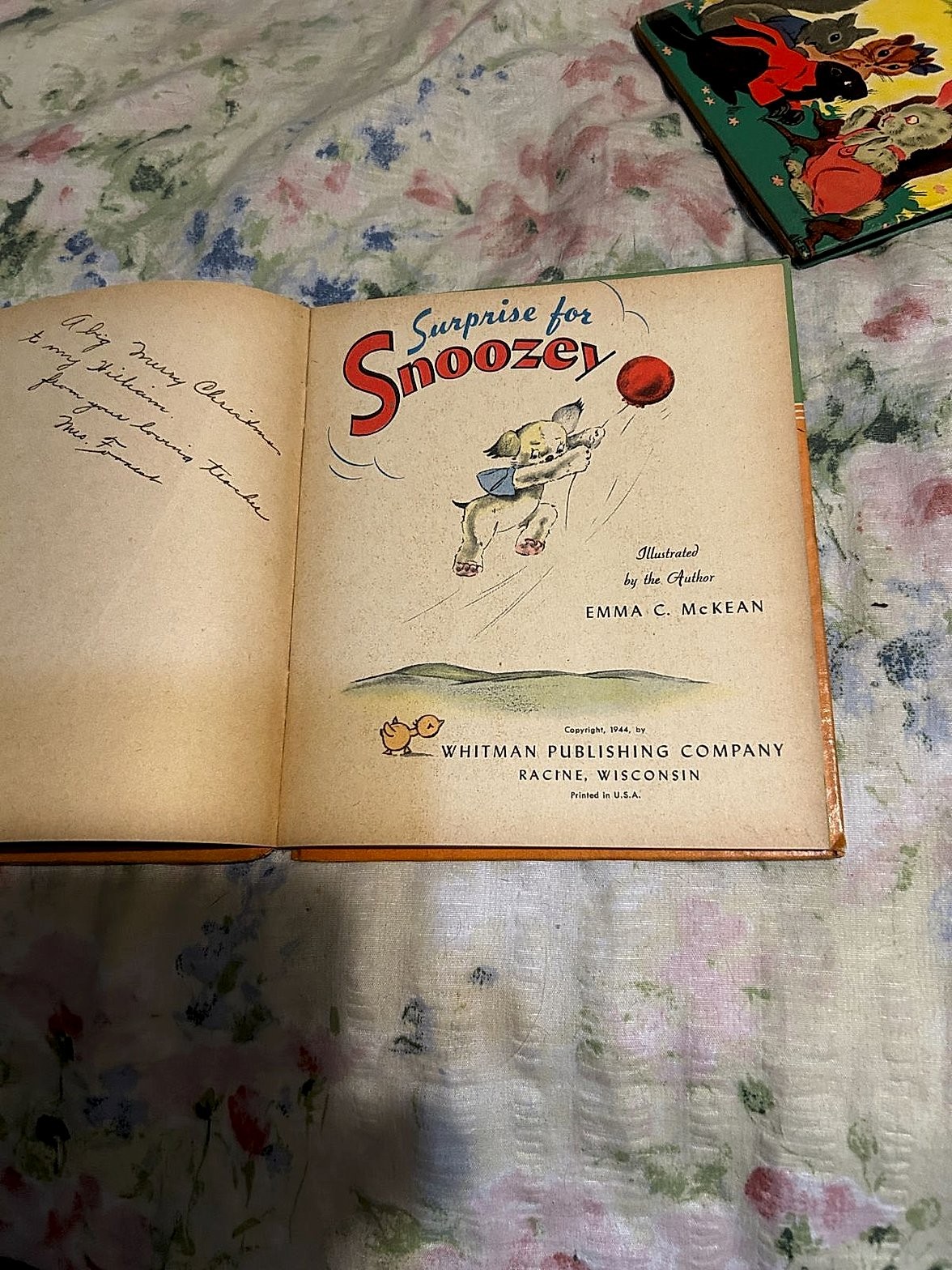 Surprise for Snoozey Tell-A-Tale Children’s Book, Whitman Publishing 1944, No. 8