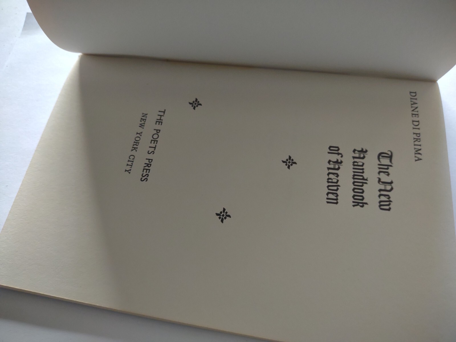 Diane di Prima The New Handbook of Heaven The Poets Press 1963 Beats Excellent