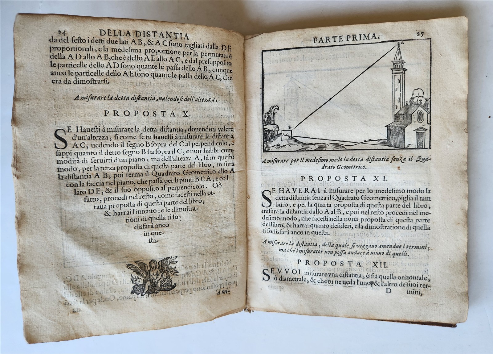 1595 GEOMETRY ILLUSTRATED antique GEOMETRICI di SILVIO BELLI VICENTINO