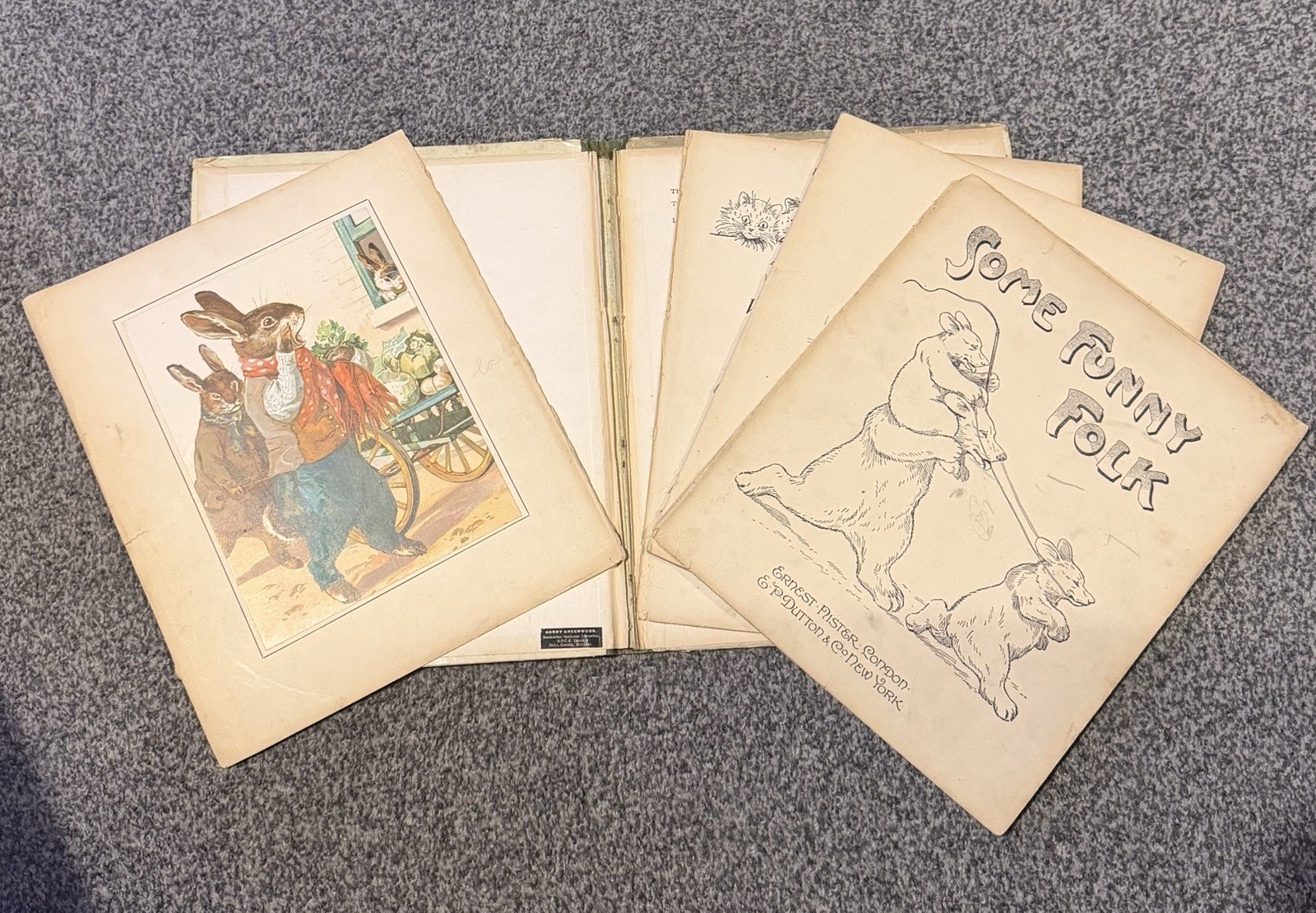RARE Some Funny Folk Children’s Book C. 1900 ILLUSTRATED