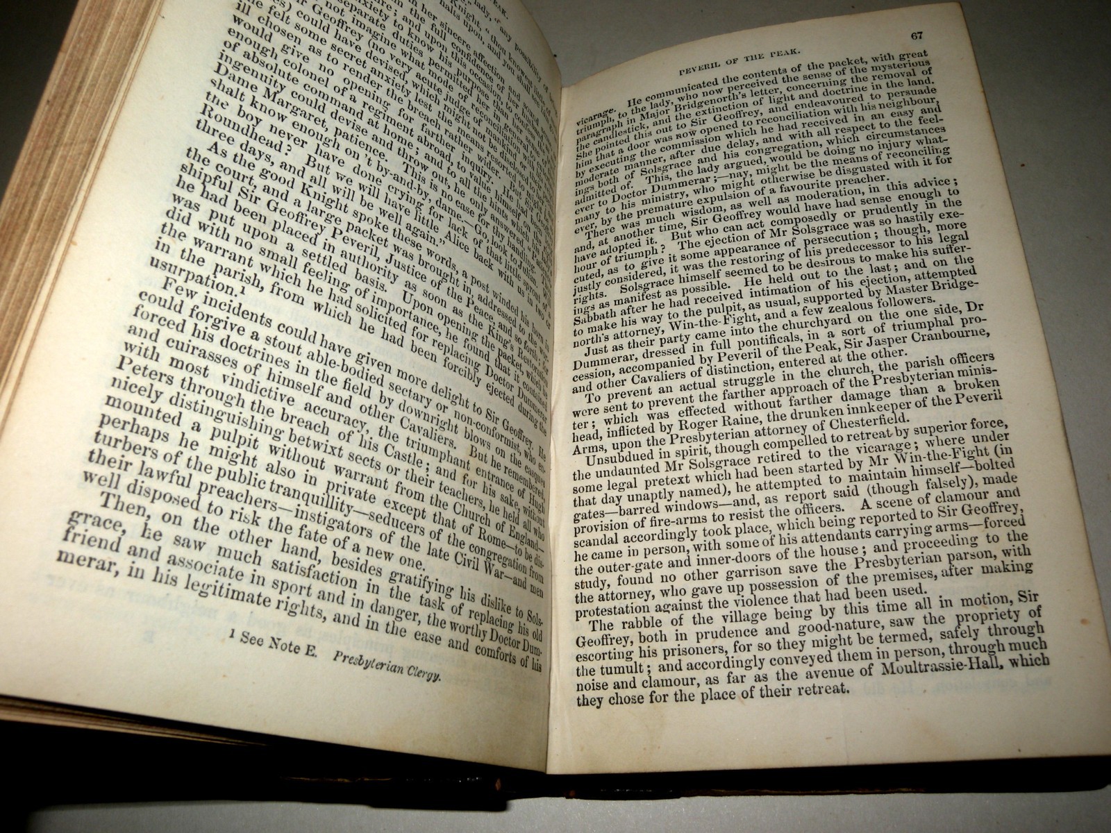 Peveril Of The Peak – Sir Walter Scott, Hardback, Adam And Charles Black, 1866