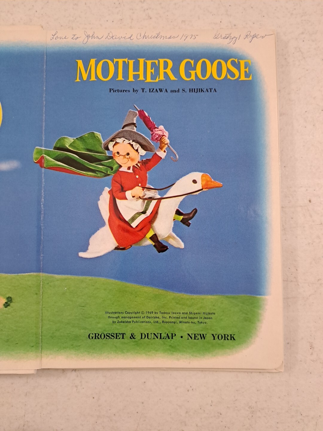 Vintage 1969 Children’s Book-Mother Goose, A Puppet Story Book