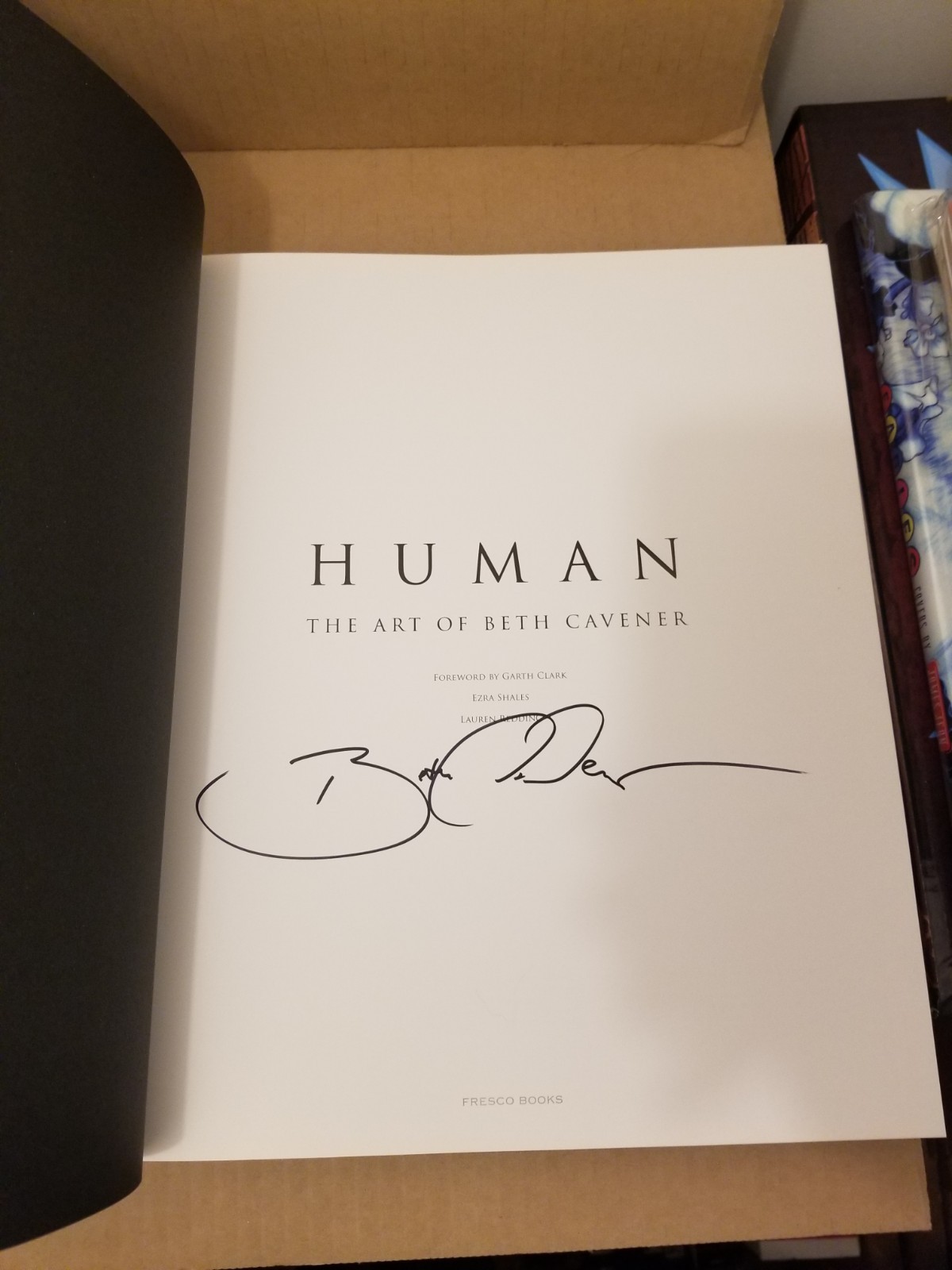HUMAN THE ART OF BETH CAVENER SIGNED HARDCOVER HC 1ST PRINT 2019