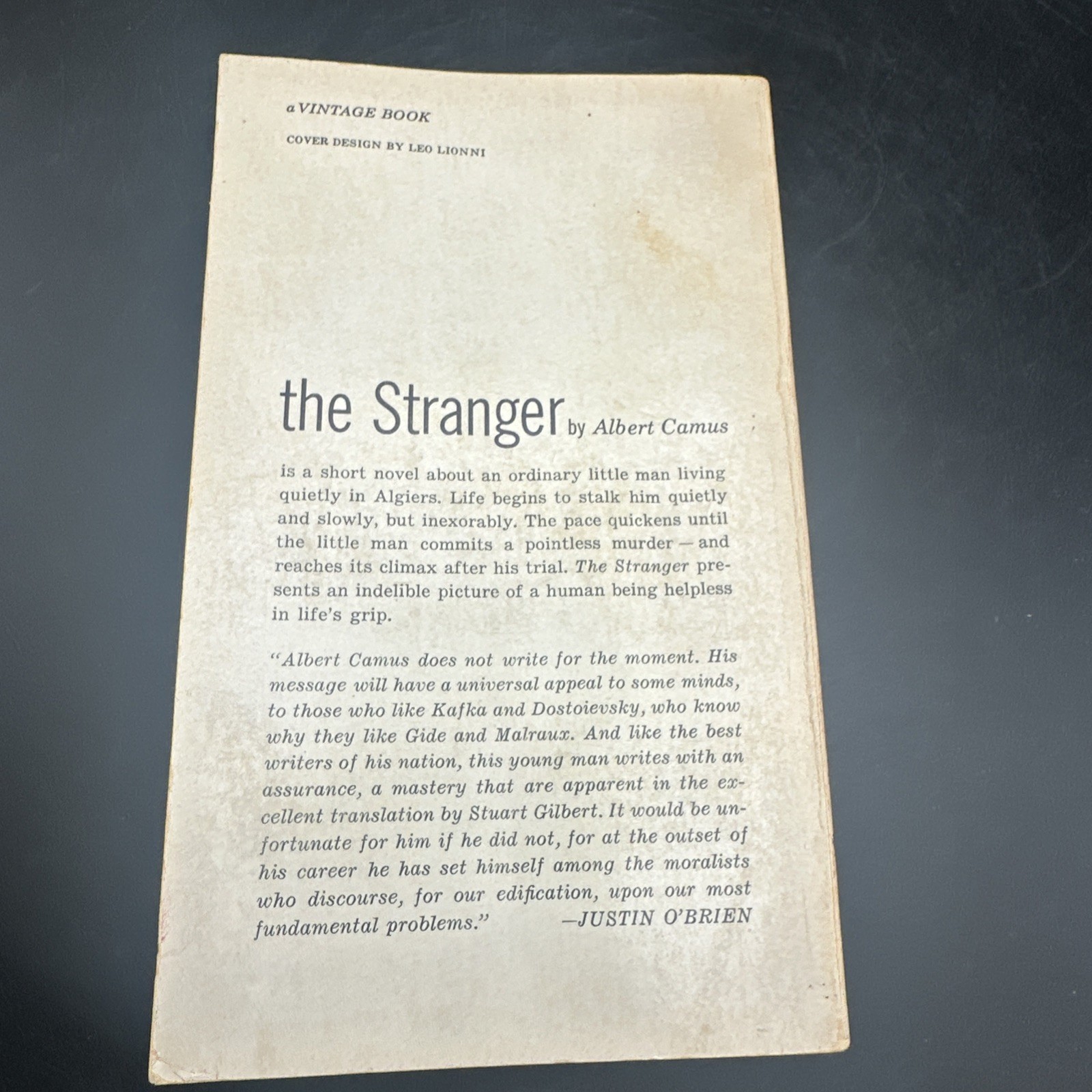 1946/The Stranger by Albert Camus – VtgPB/Good+