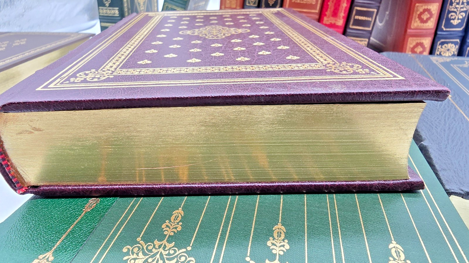LOT 15 FRANKLIN LIBRARY LEATHER BOUND BOOKS COLLECTION LOT, GOLD GILDED