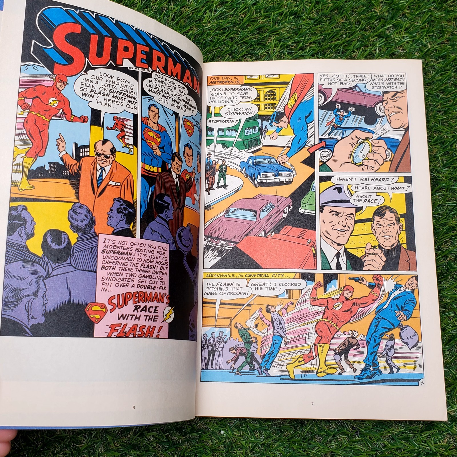 (2) Vintage Superman Books – Smashes The Secret Of Mad Director & VS The Flash