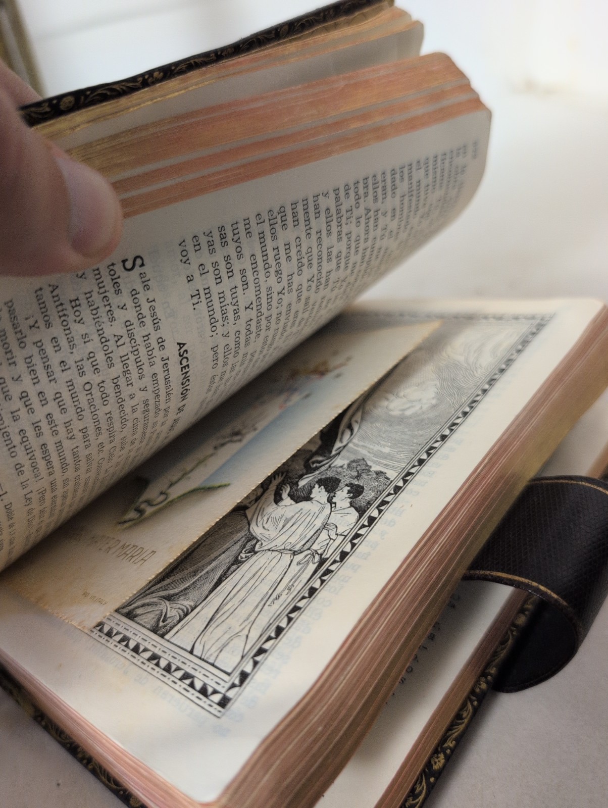 1958 Misal Diario Daily Missal In Spanish With Many Holy Cards Etc