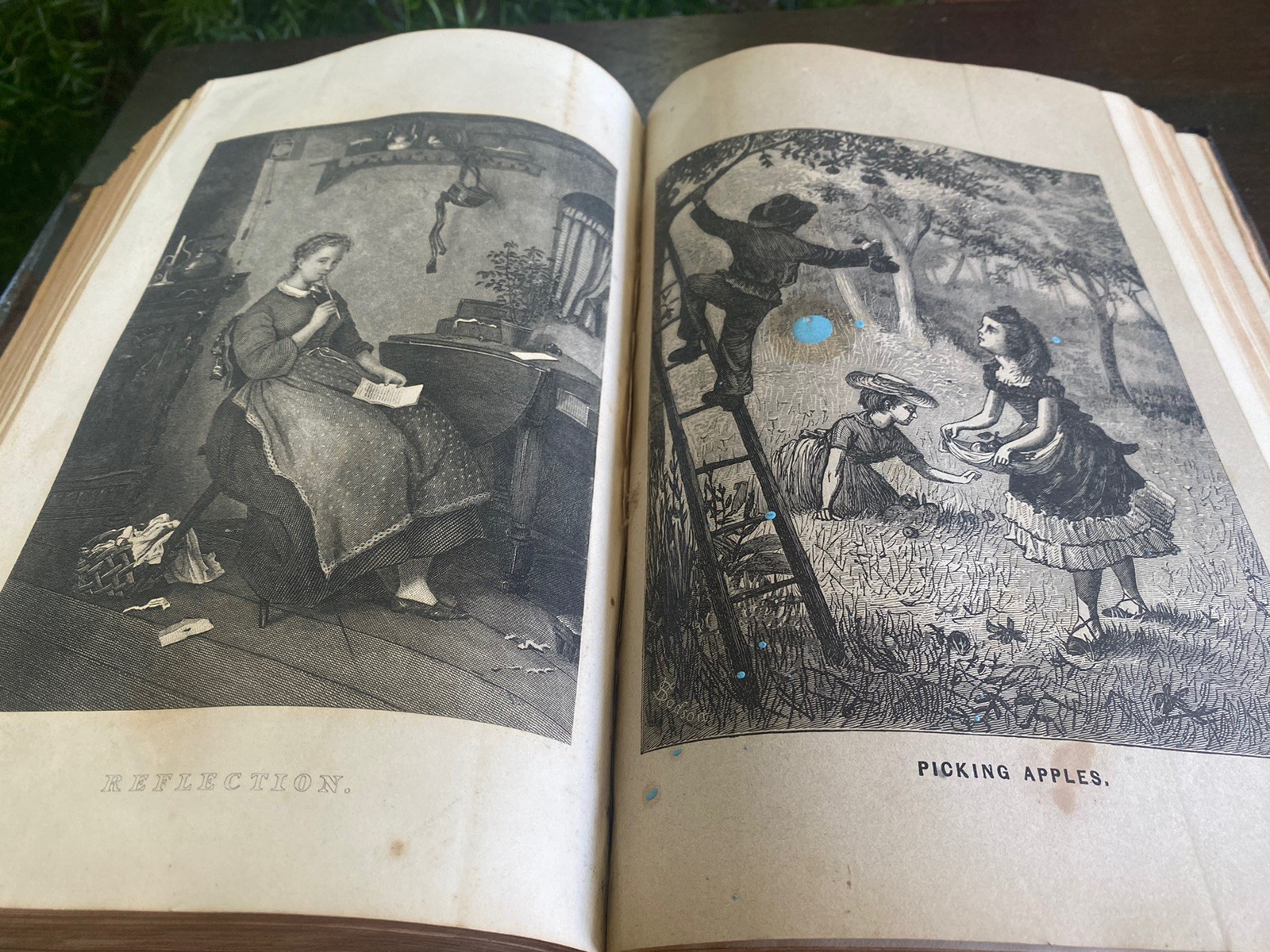 1874 GODEY’S LADY’S BOOK HARDCOVER WOMEN’S FASHION COLOR ENGRAVINGS