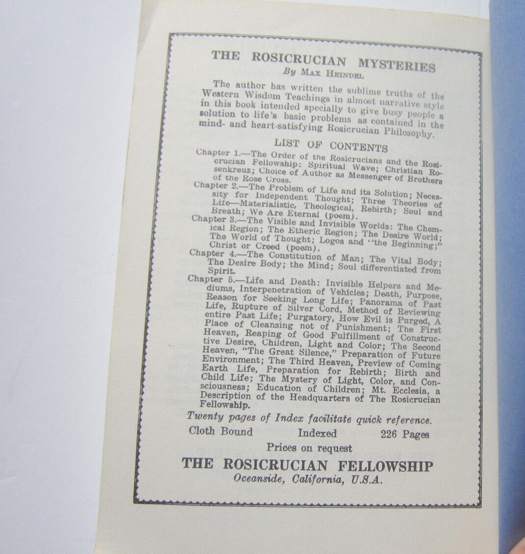 Rosicrucian Fellowship Max Heindel – Simplified Scientific Ephemeris – 1920-1929