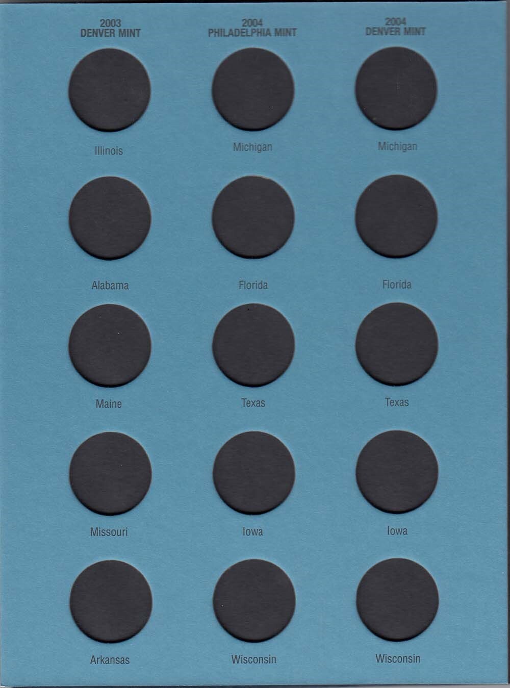 US State Quarters Mini Coin Album 2002 2005 Whitman Folder 8111 No 2 NEW