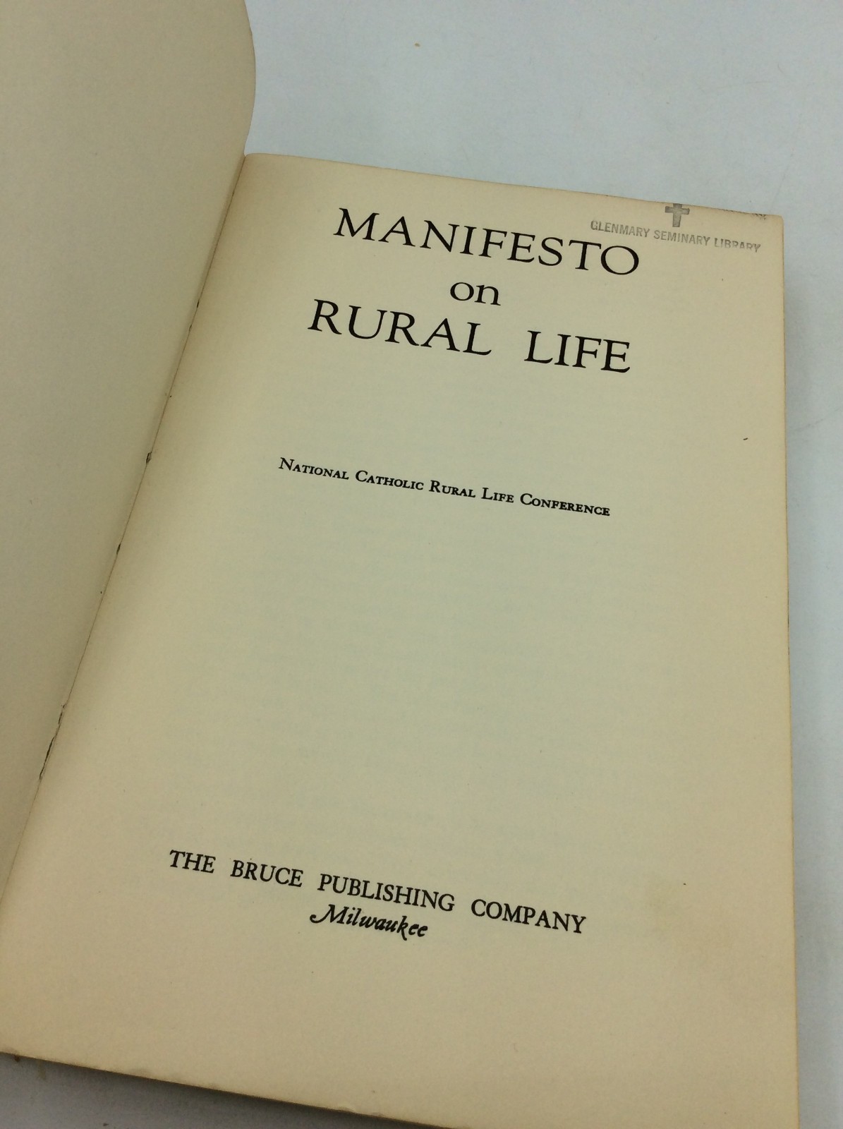 MANIFESTO ON RURAL LIFE – 1939 1st ed – Catholic social justice