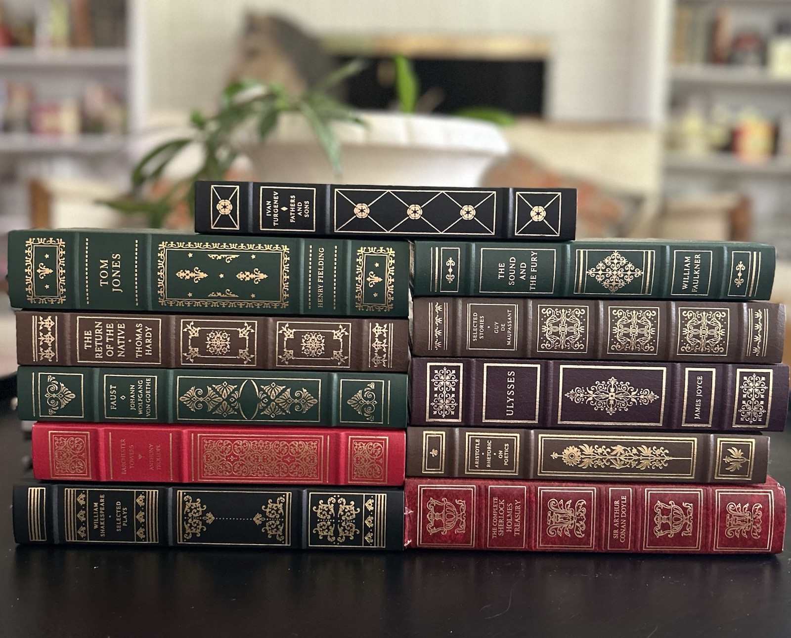 Franklin Library Leather Bound Classic Books Lot – 11 Decorative Library Decor 2