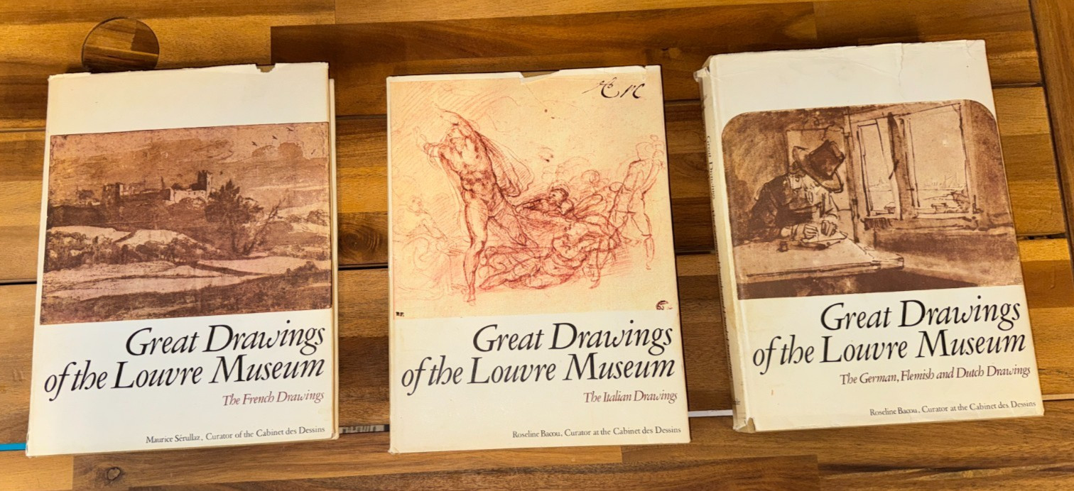 Great Drawings of the Louvre Museum-3 Volume Book Set 1968