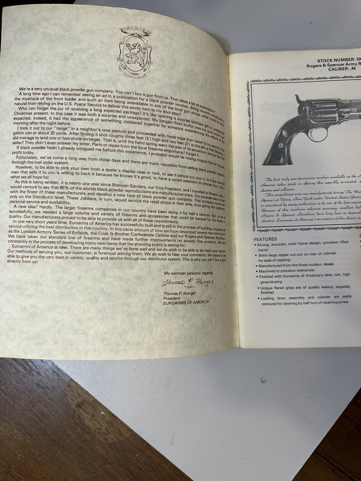 1998 Euroarms Of America Pistol Revolver Guide catalog Book, Vintage