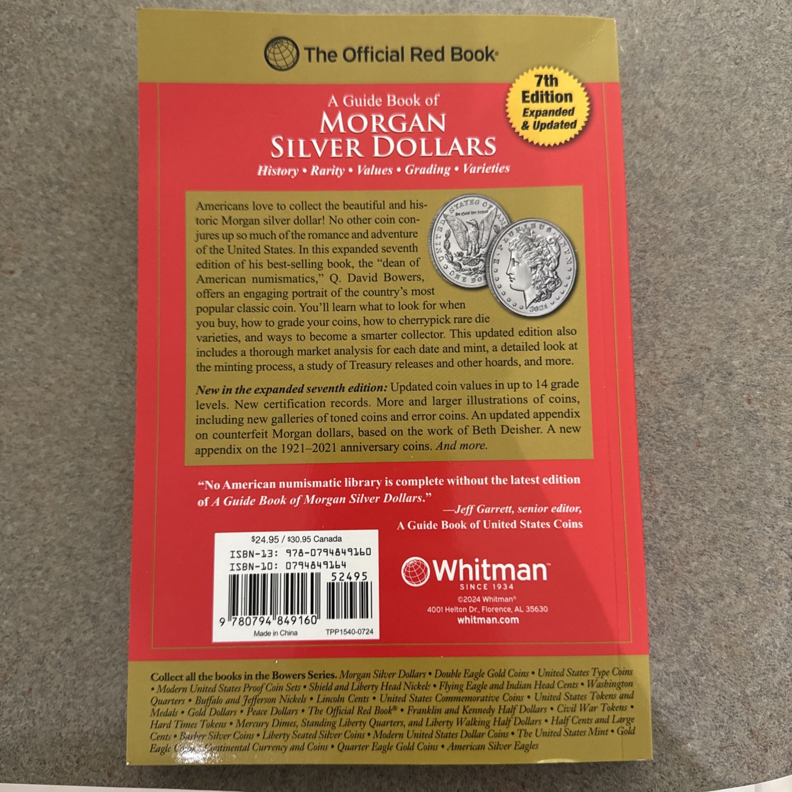 New Official Red Book A Guide of Morgan Silver Dollar Coin Price Catalog Grading
