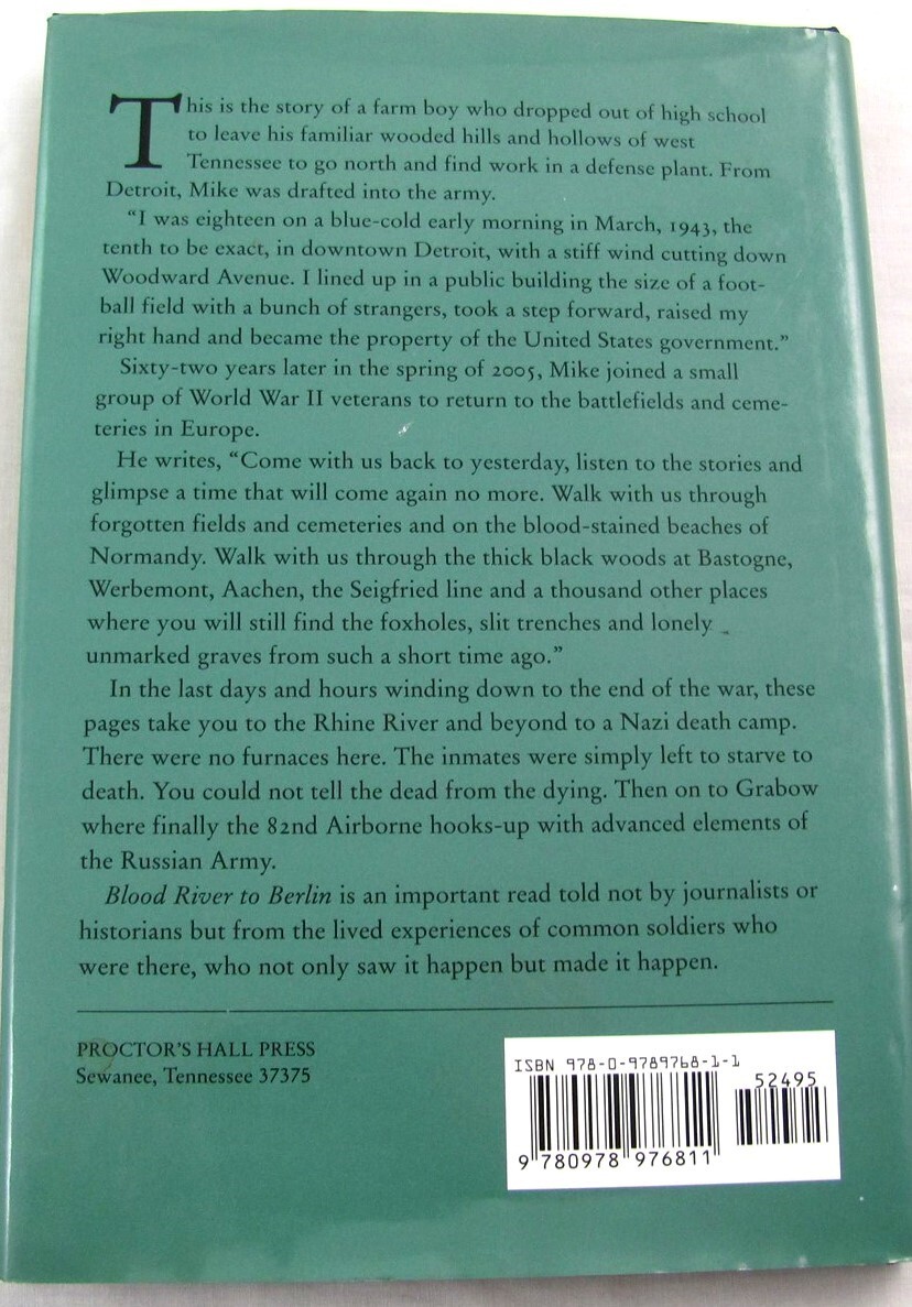 Blood River to Berlin SIGNED First Edition. 82nd Airborne. Battle of the Bulge
