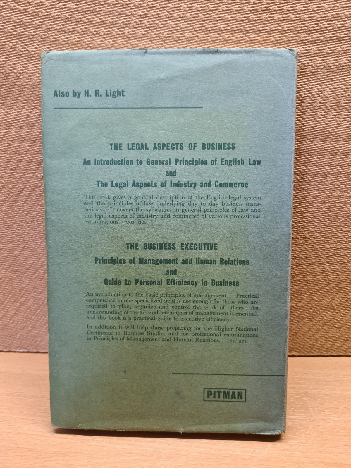 The Nature Of Management By H.R. Light – 1966 Hardback