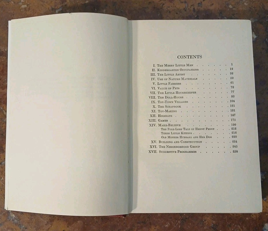 Children’s Occupations Kindergarten Children’s Hour Volume 2 1920 HC Nash