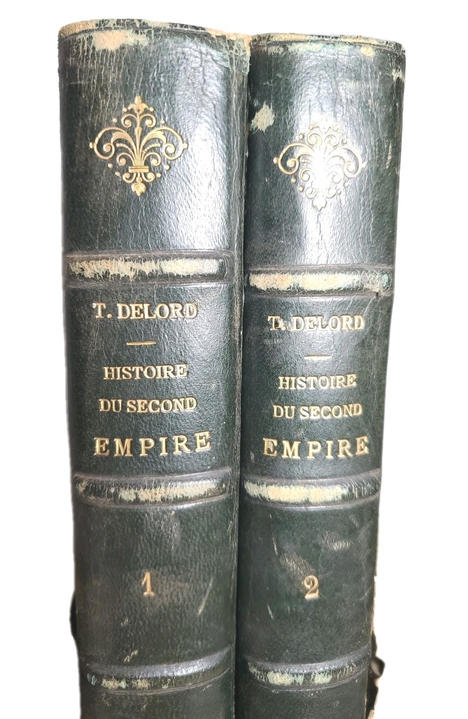 Old Leather 2 Volumes French Paris Histoire Du Second Empire / Taxile DELORD