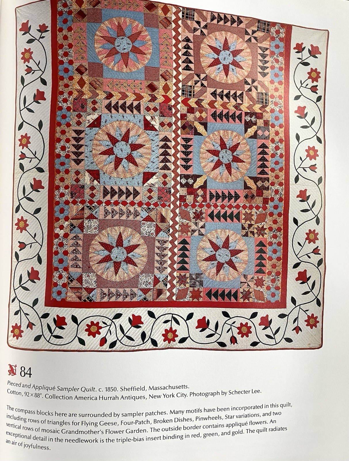 Vintage Coffee Table Book 1987 America’s Glorious Quilts 10”x14” 6 lbs 320 Pgs