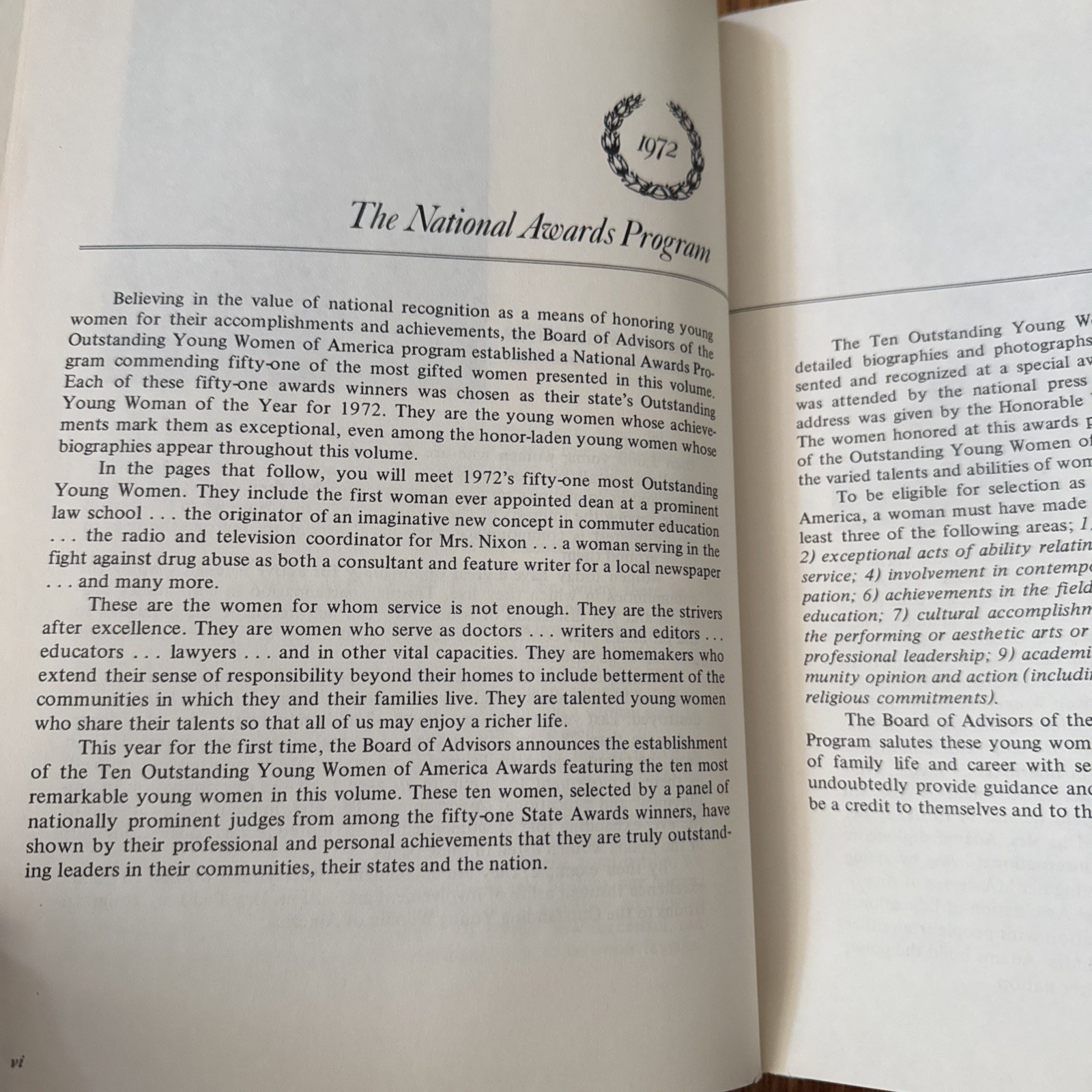 Outstanding Young Women Of America 1972 Hardback Historical Late Midcentury Book