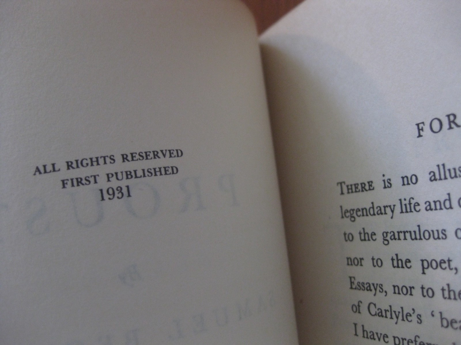PROUST by Samuel Beckett – 1st printing Grove PB 1957