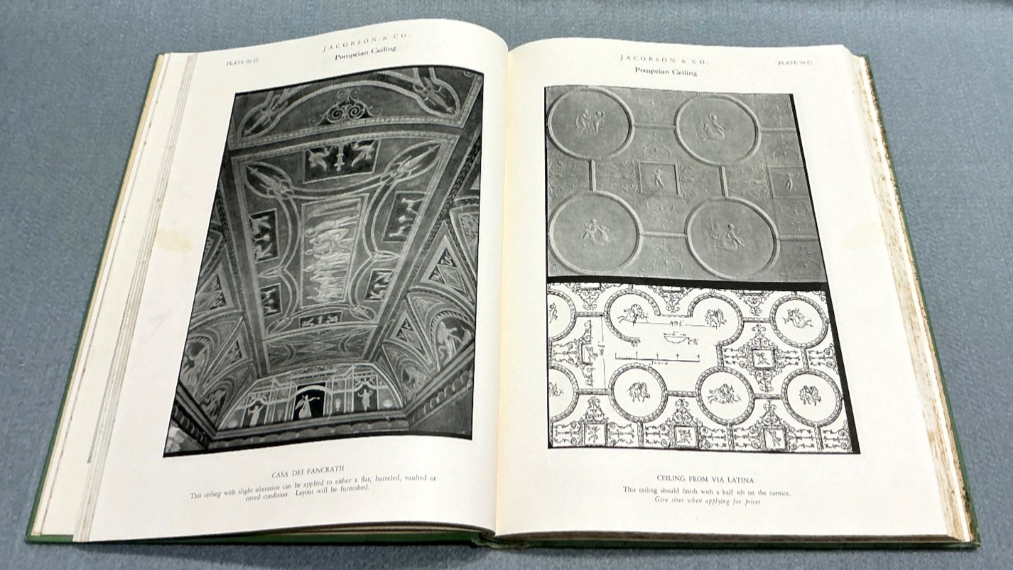 OLD ARCHITECTURE BOOK ARCHITECTURAL ORNAMENTS CATALOG CEILINGS FRIEZES ECT 1929