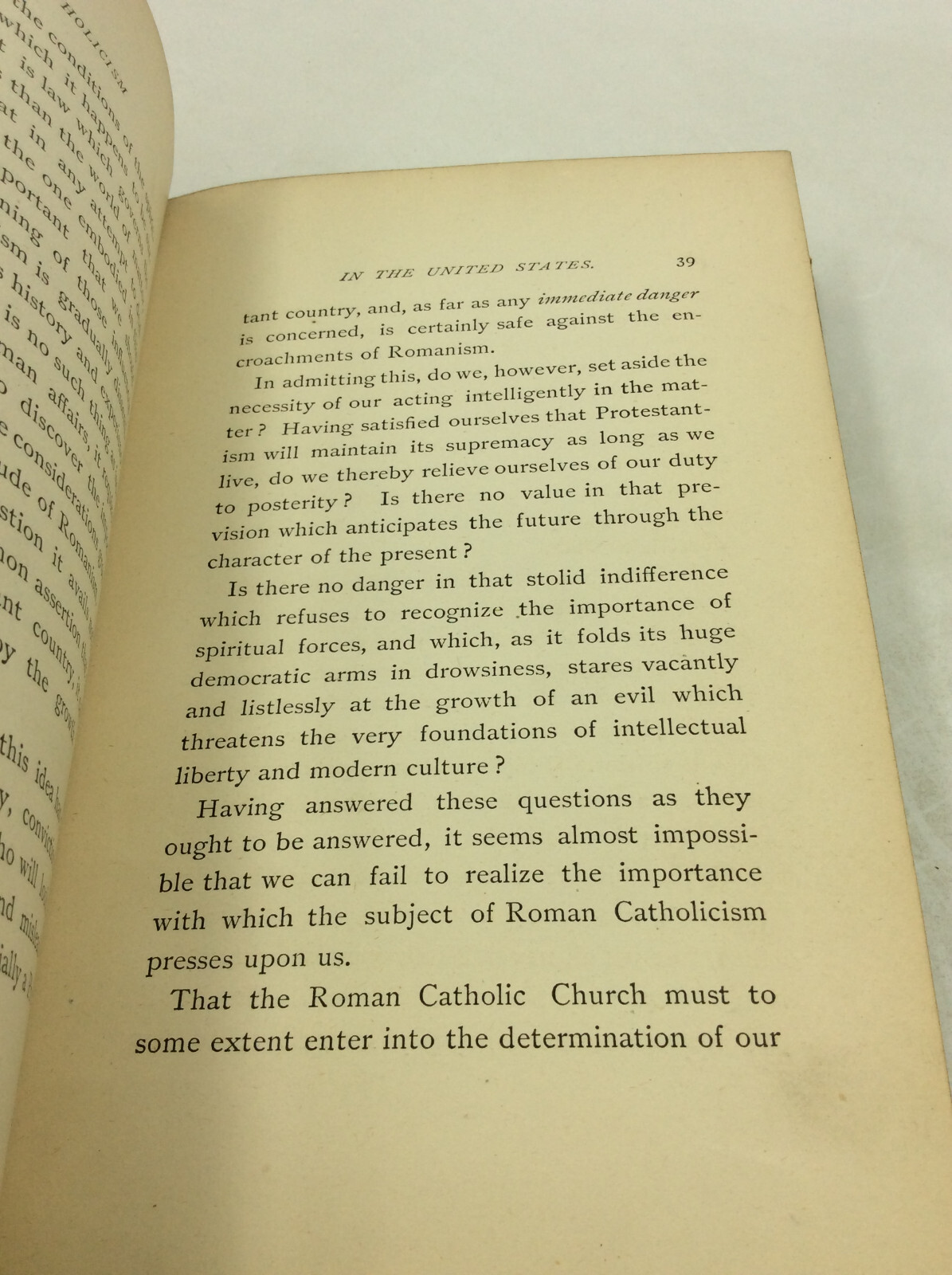 ROMAN CATHOLICISM IN THE UNITED STATES – 1879 – Anti-Catholic – SCARCE