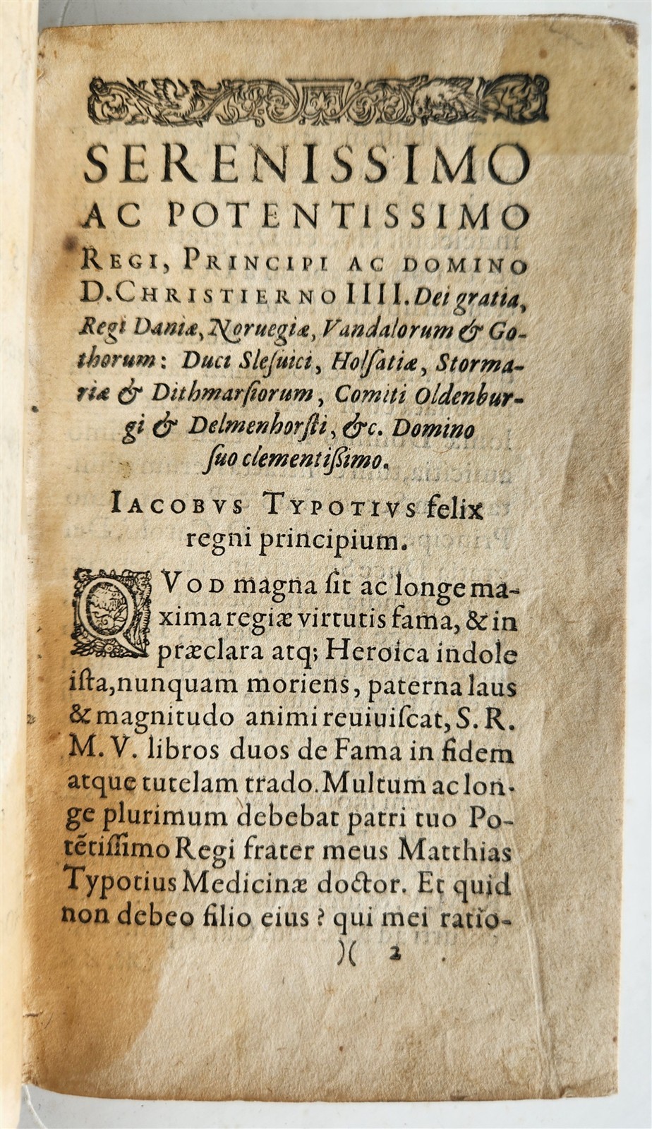 1595 DE FAMA by Jacobus TYPOTIUS antique HISTORY 16th CENTURY