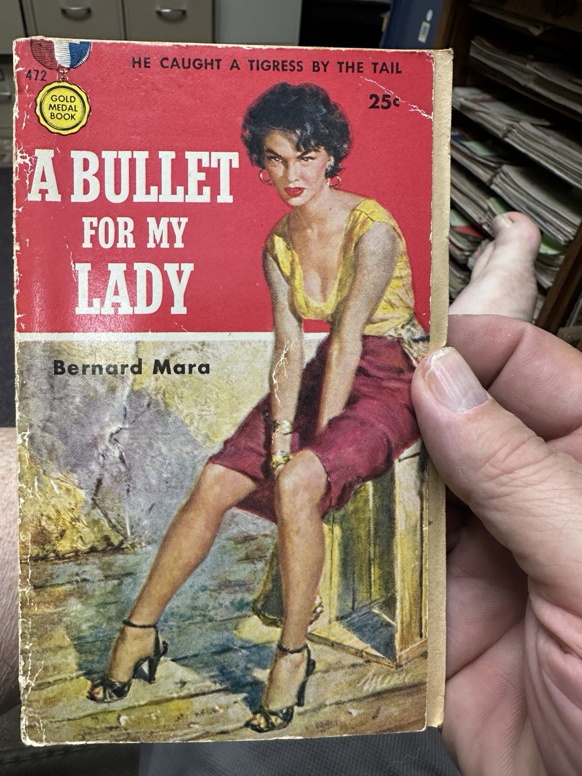 Crime Vintage Pb gga, A Bullet For My Lady by Mara (Moore), GM 472, 1955 pbo, G