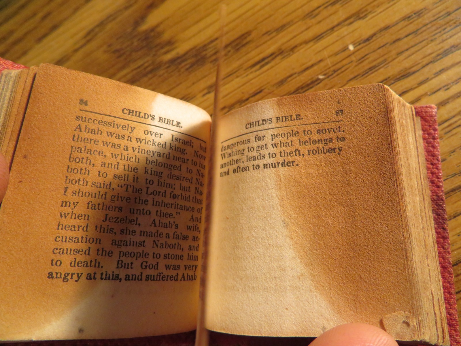 1834 Bible Miniature Lady of Cincinnati, Fisher & Brother, Illustrated Plates