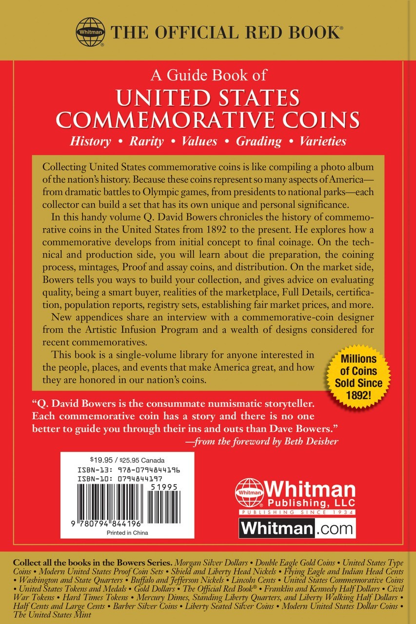 The New Official Red Guide Book US Commemorative Coins History & More + Free SH