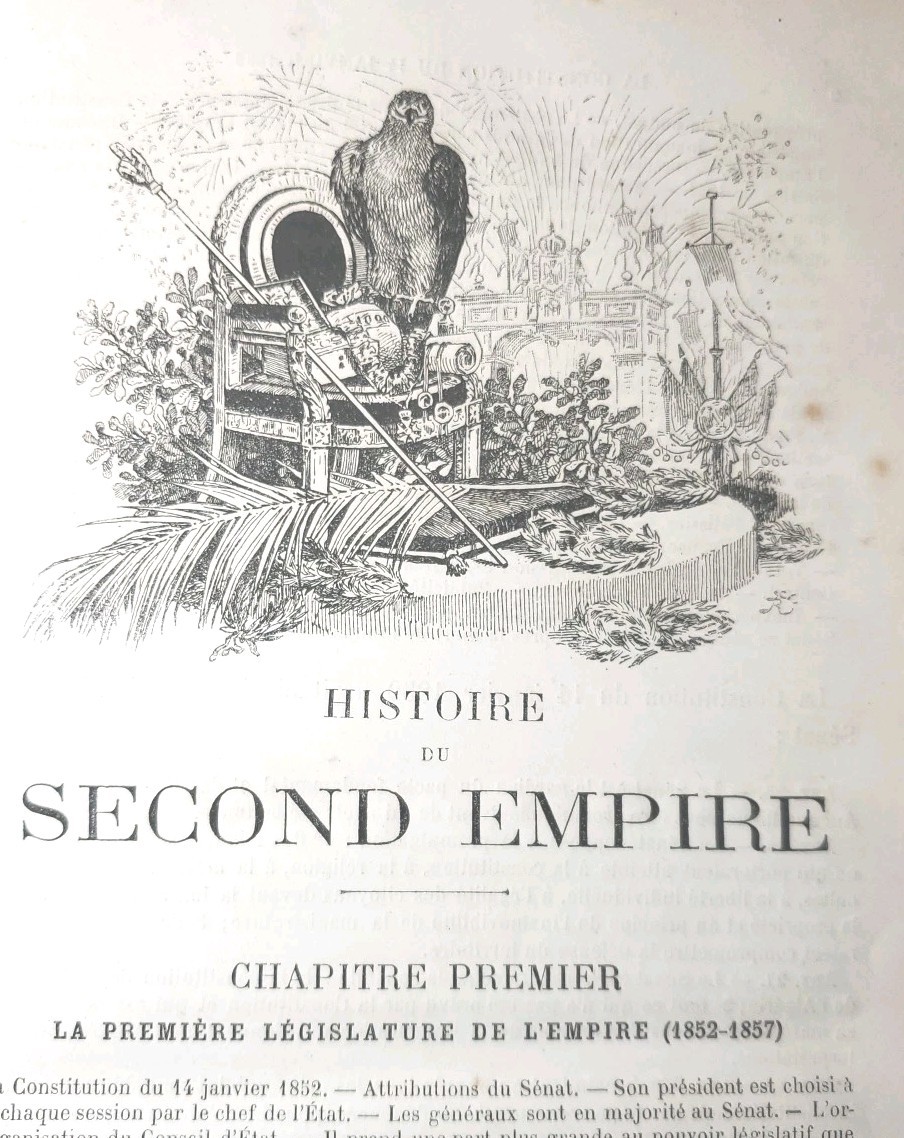 Old Leather 2 Volumes French Paris Histoire Du Second Empire / Taxile DELORD