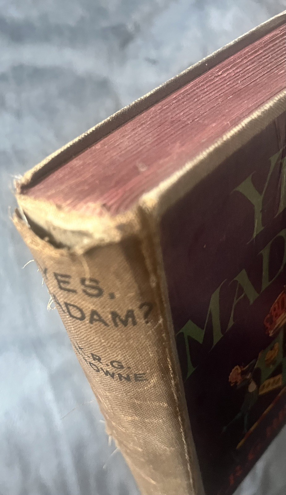 KRG Browne YES, MADAM? 1935 Novel. Grafton Library, Tewkesbury. Pictorial Cover