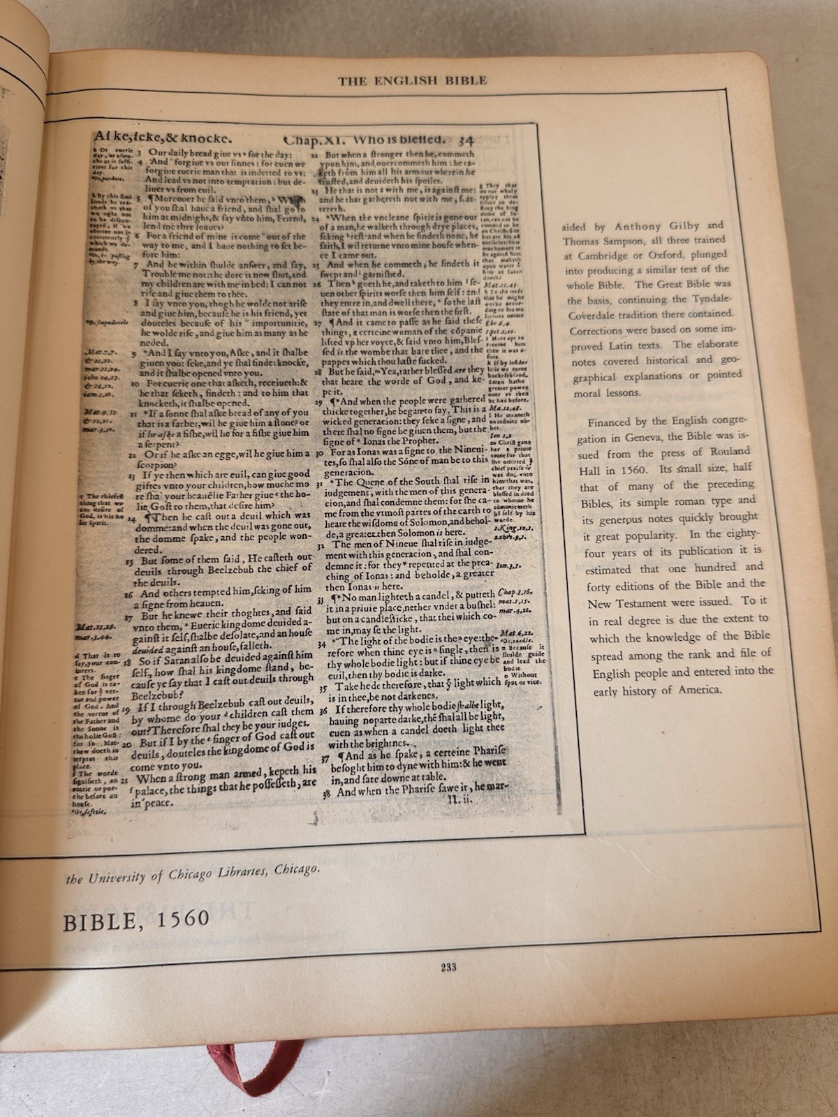 Vintage New Standard Reference Family Bible Blue Ribbon Indexed Red Letter 1948