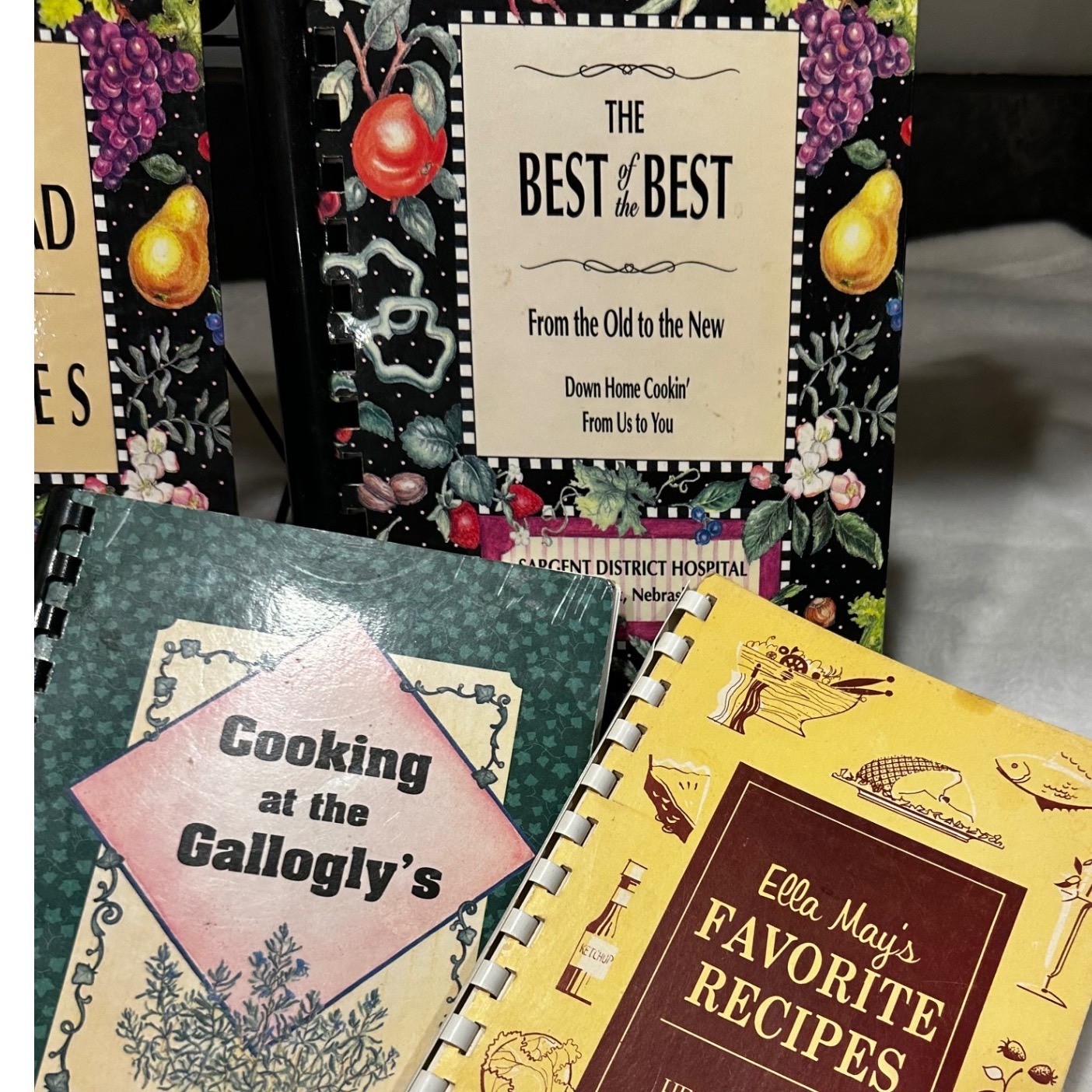 Morris Press Vintage Community Cookbooks Lot of 6 Spiral Bound 1965-2000 Good