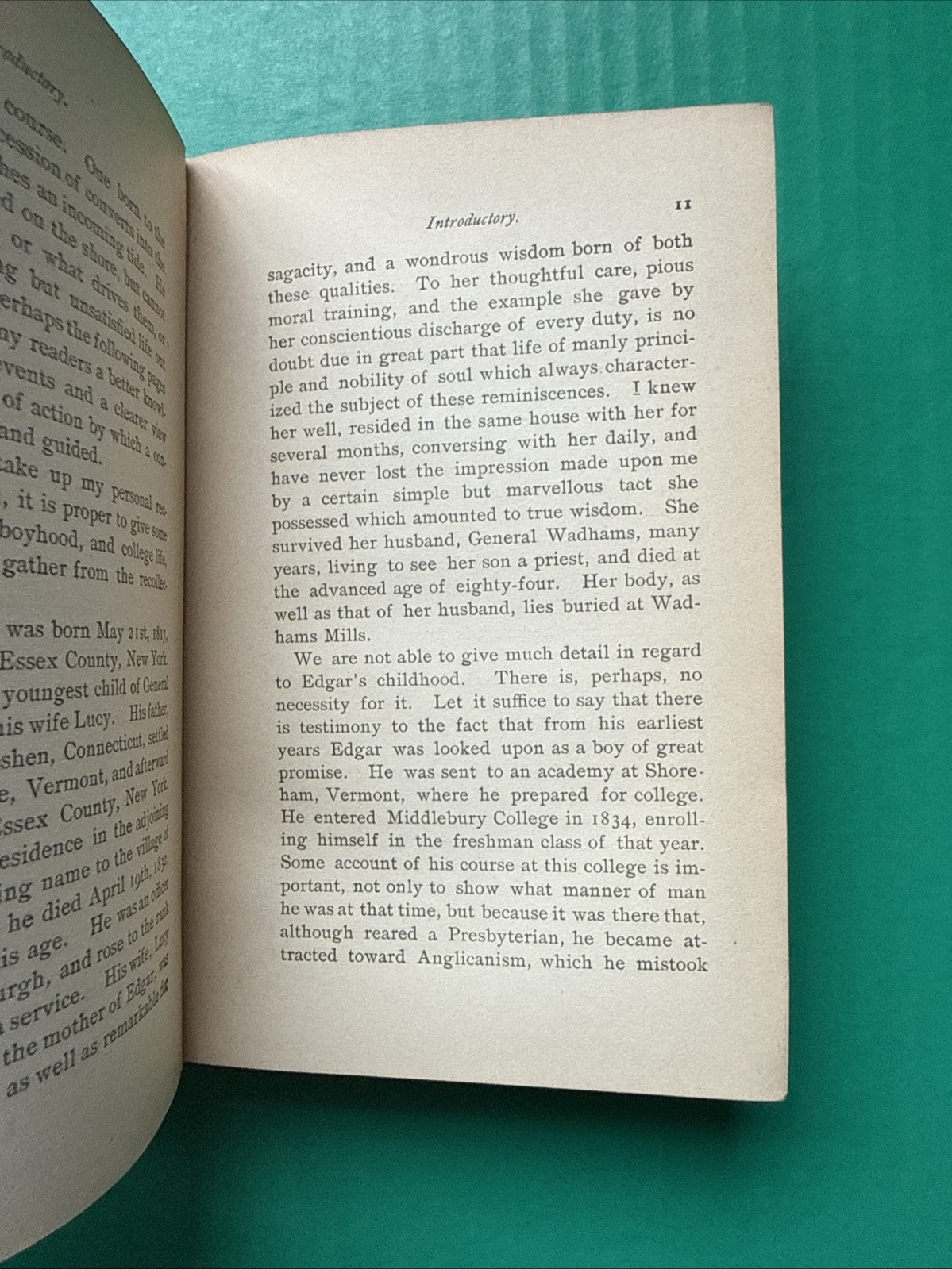 Reminiscences of Bishop Wadhams (1893) by C.A. Walworth RARE VG+