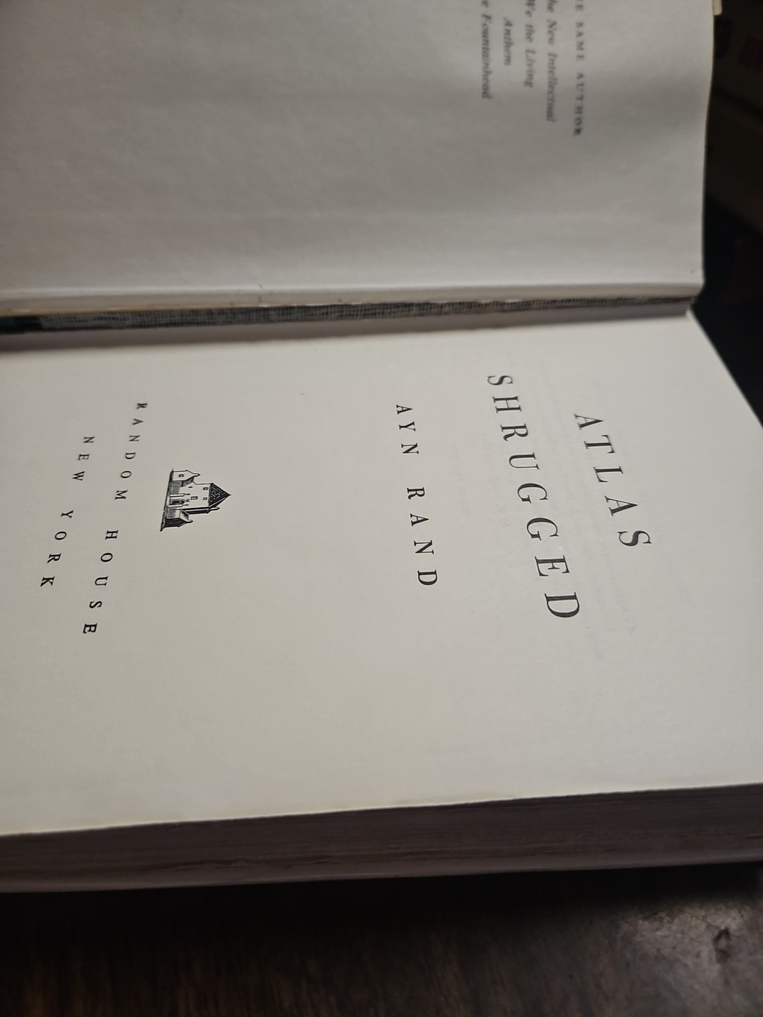Atlas Shrugged Ayn Rand Hardcover 1957 8th Printing Random House DJ Dust Jacket