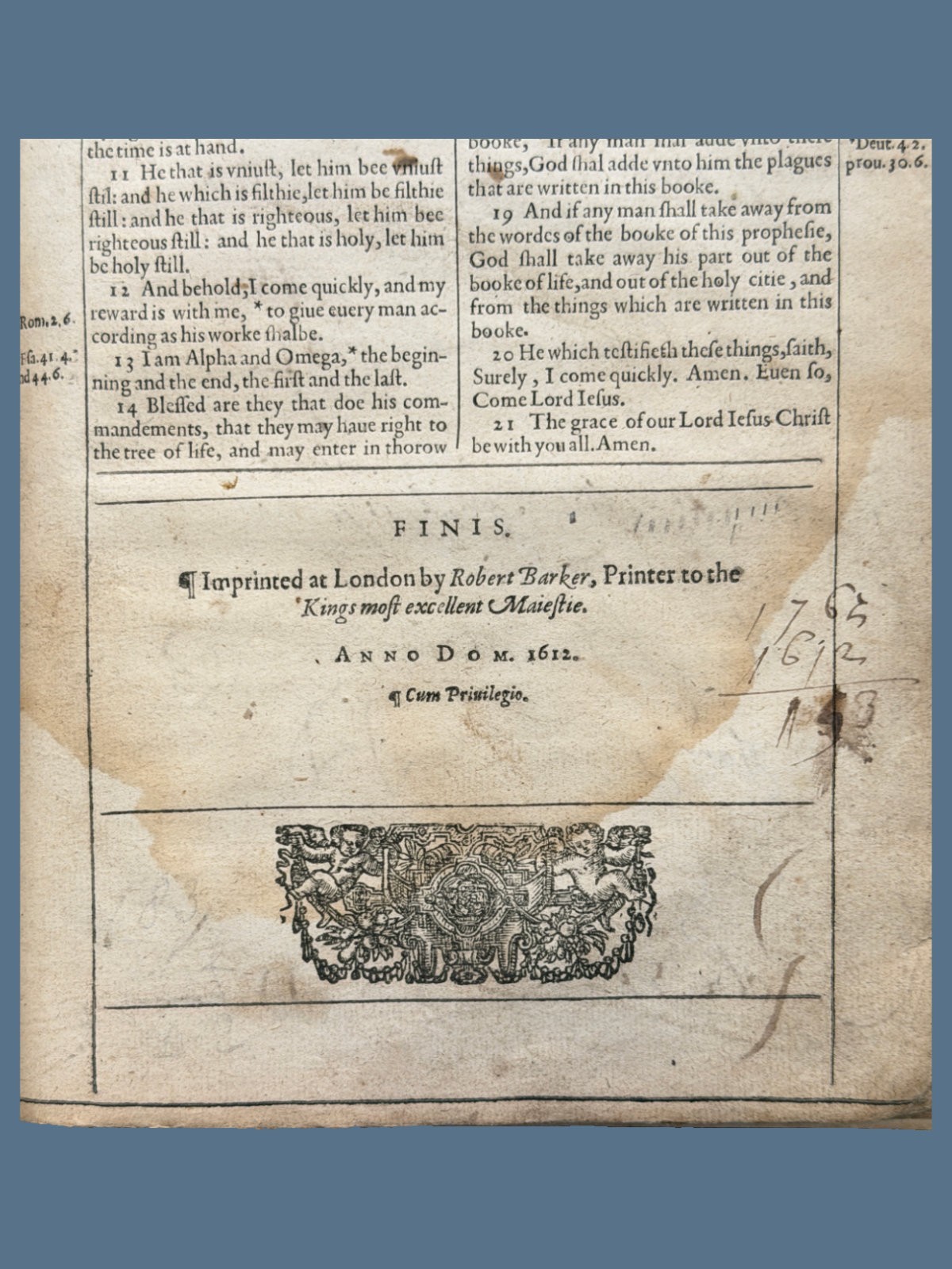 1612 Textually Complete First Quarto King James Bible