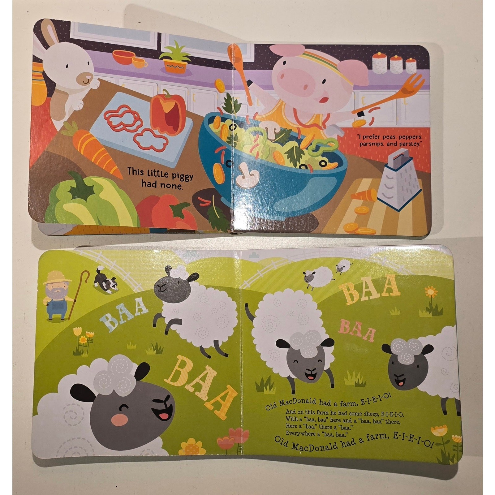 Bendon Board Book Lot Old MacDonald Had A Farm This Little Piggy Giggle Grow