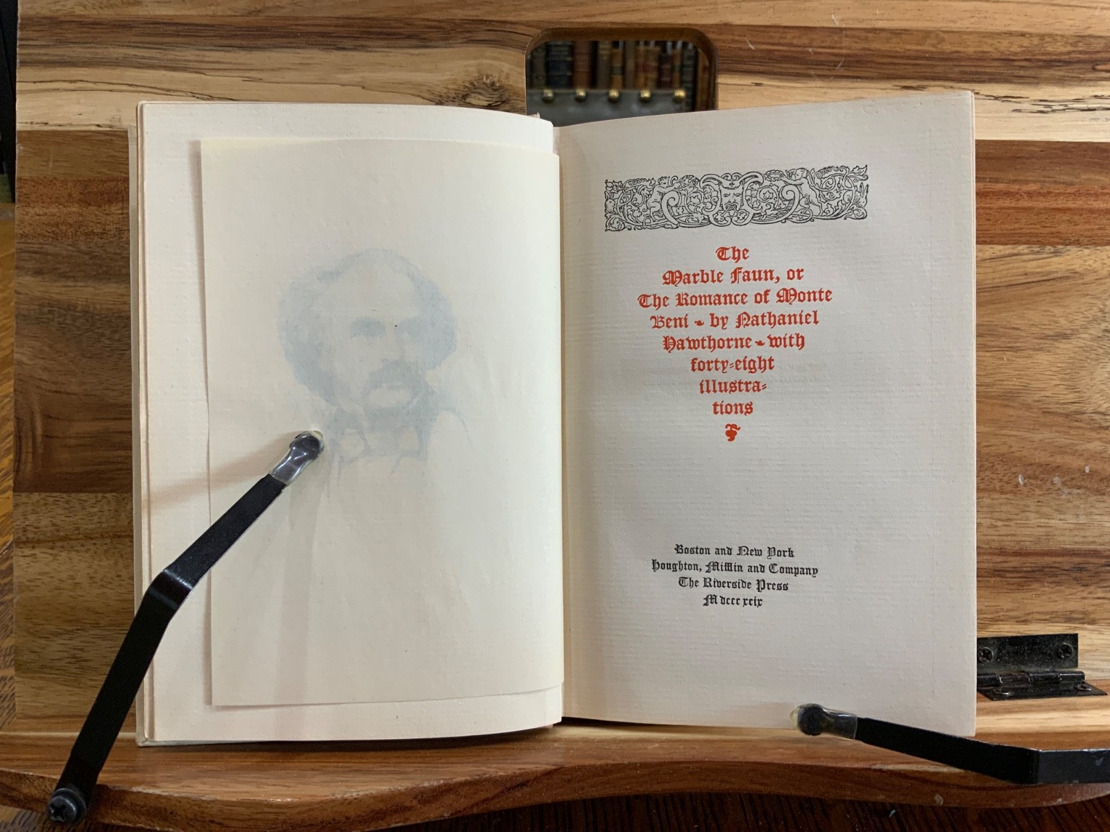 1899 Marble Faun Nathaniel Hawthorne Sarah Wyman Whitman Deco SIGNED BINDING