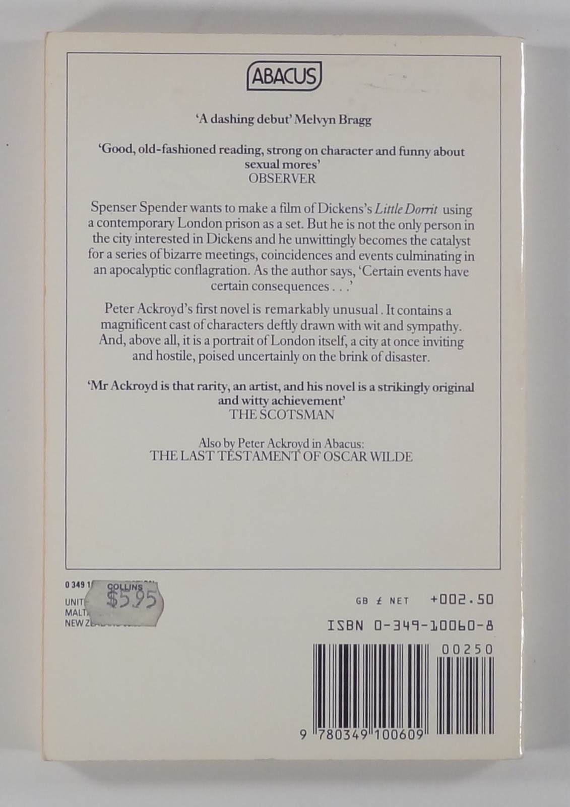 1982 Peter Ackroyd THE GREAT FIRE OF LONDON “contemporary historical novel”