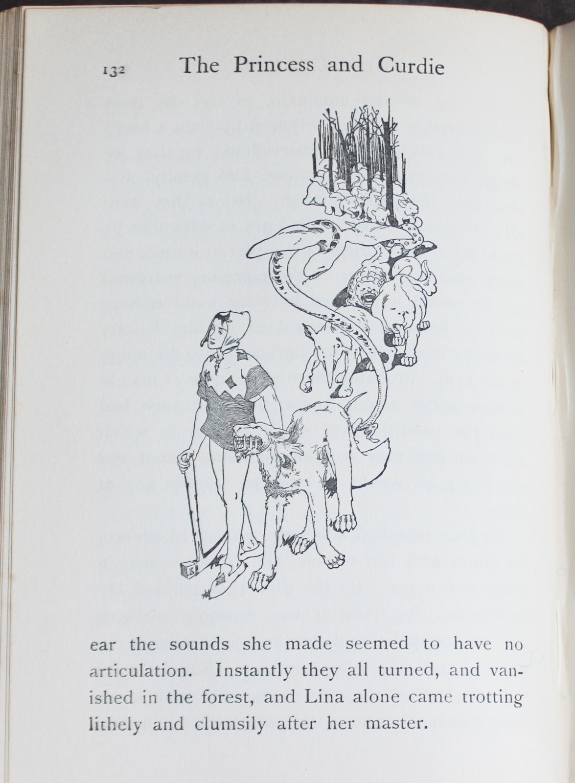 Rare Antique Old Book Princess & Curdie ~1910 Medieval Fairy Tale Magic Royal ⭐