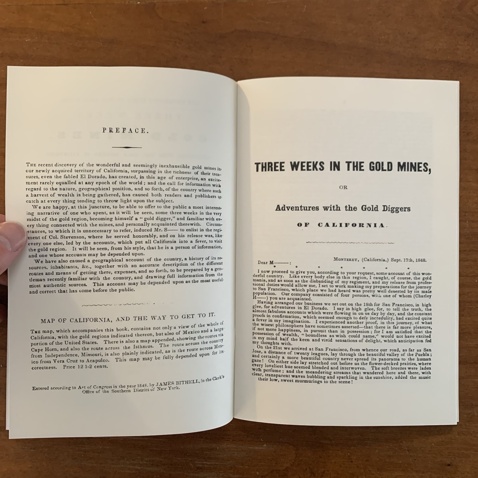 1848 Three Weeks in the Gold Mines / Adventures with Gold Diggers of California